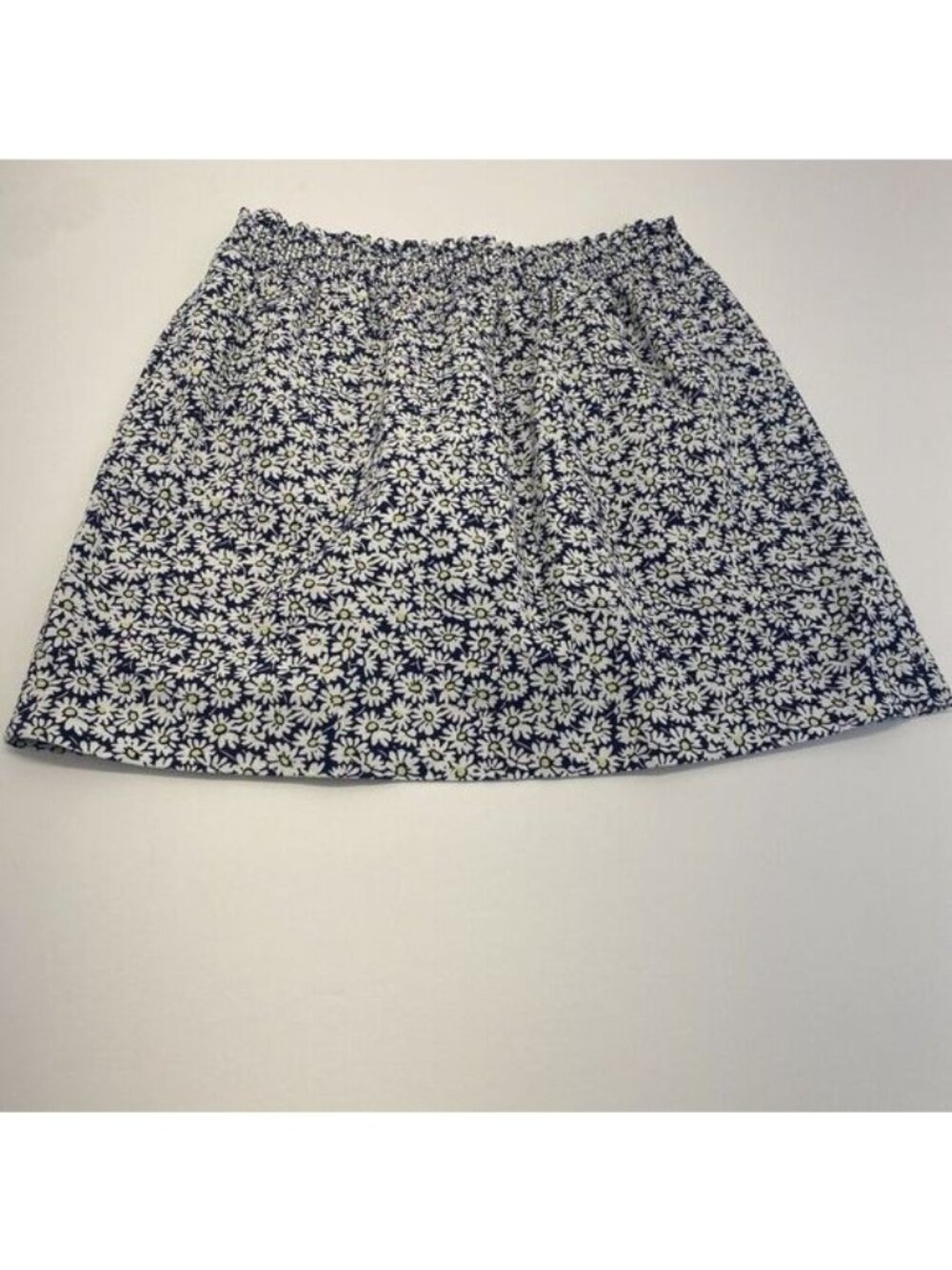 J. Crew Daisy Floral Cotton Linen Blend A-Line Mini Skirt Navy Women's‎ Size 12